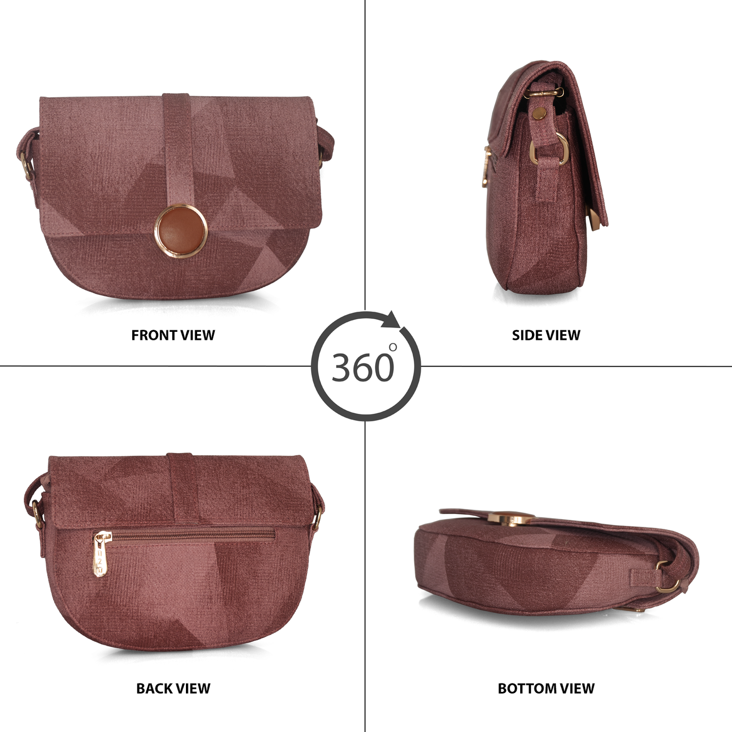 Elegant Vegan Leather Sling Bag for Women with Adjustable Strap and Premium Compartments