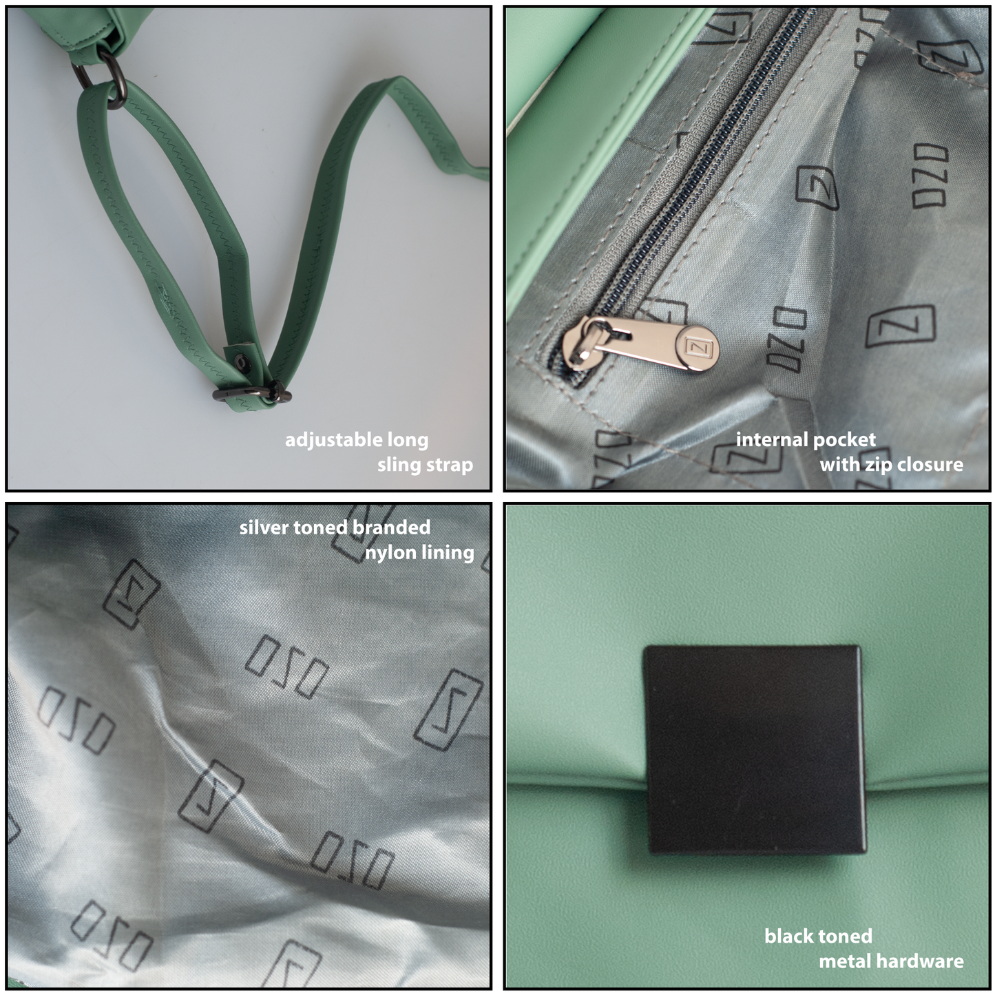 Premium Vegan Leather Sling Bag with Adjustable Strap and Magnetic Closure - Compact and Stylish