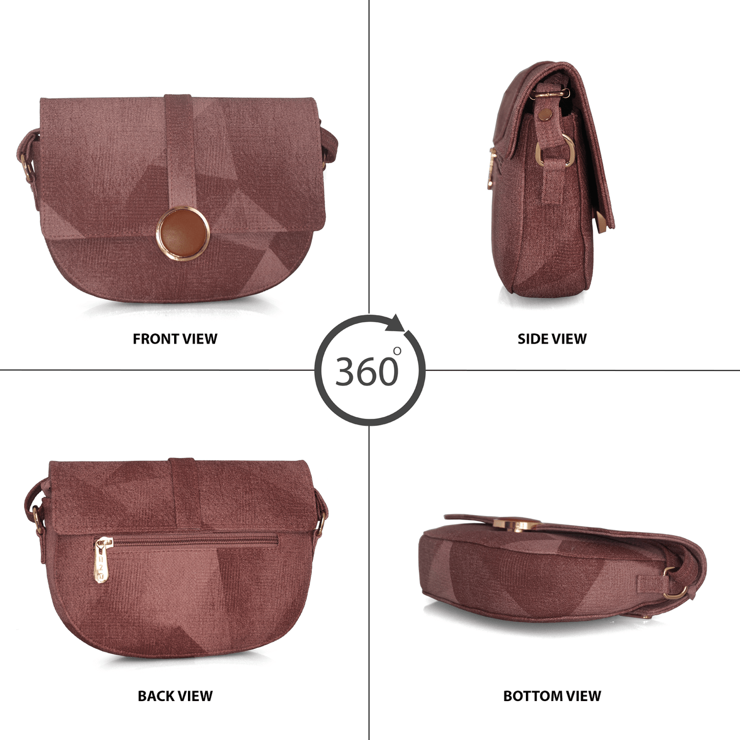 Elegant Vegan Leather Sling Bag for Women with Adjustable Strap and Premium Compartments - OZO Bags