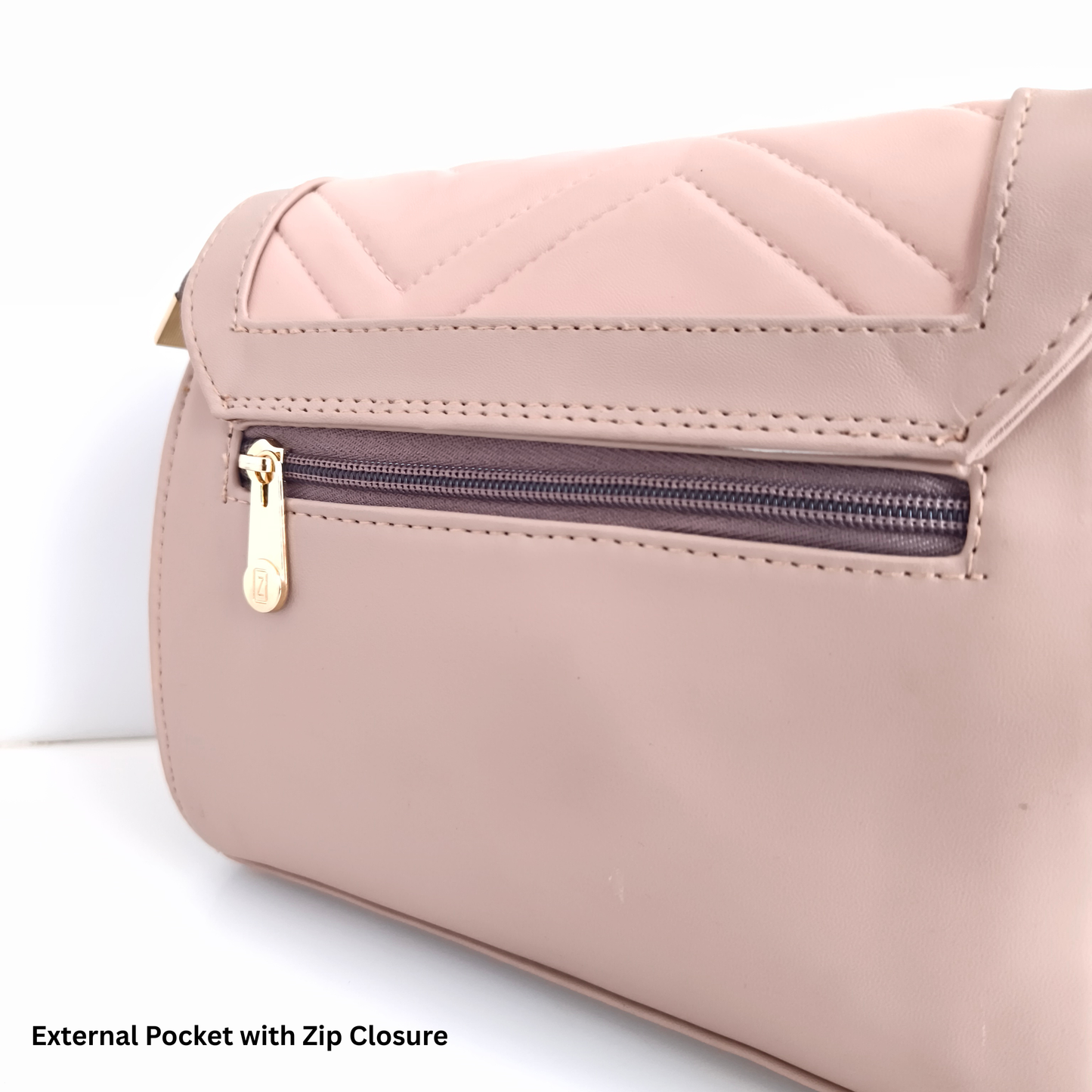 Elegant Vegan Leather Sling Bag for Women with Magnetic Flap & Multiple Zip Pockets | Stylish Everyday Crossbody Bag