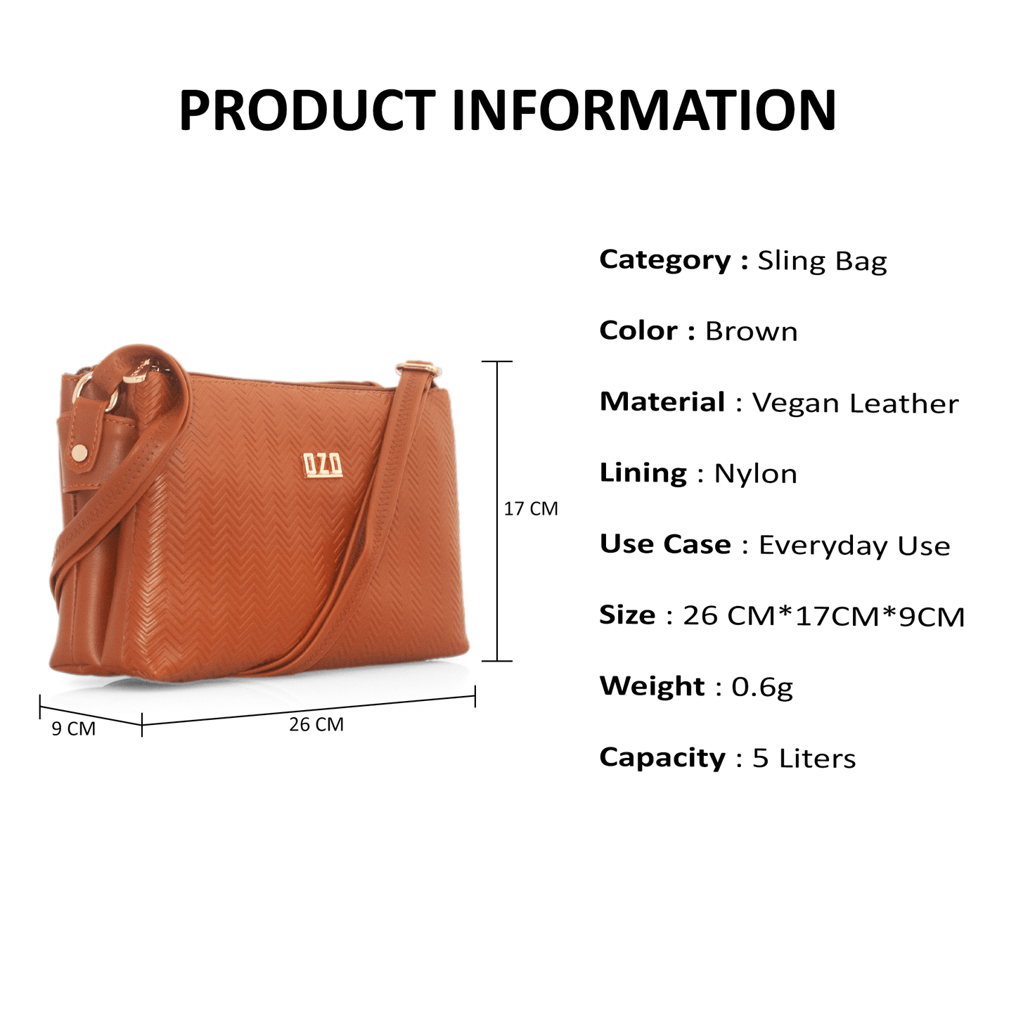 Stylish Vegan Leather Pink Sling Bag with Multiple Compartments – Perfect for Everyday Use - OZO Bags