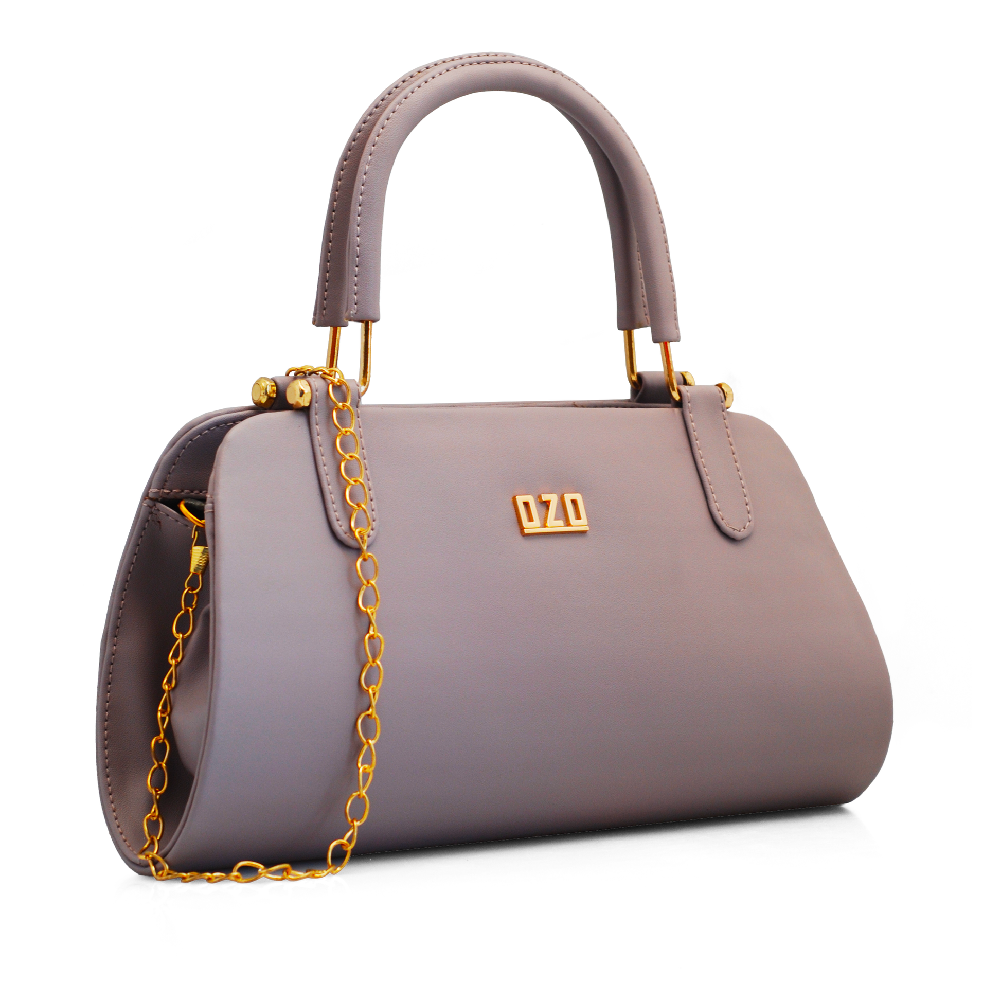 Premium Vegan Leather Handbag with Gold Chain Strap Women's