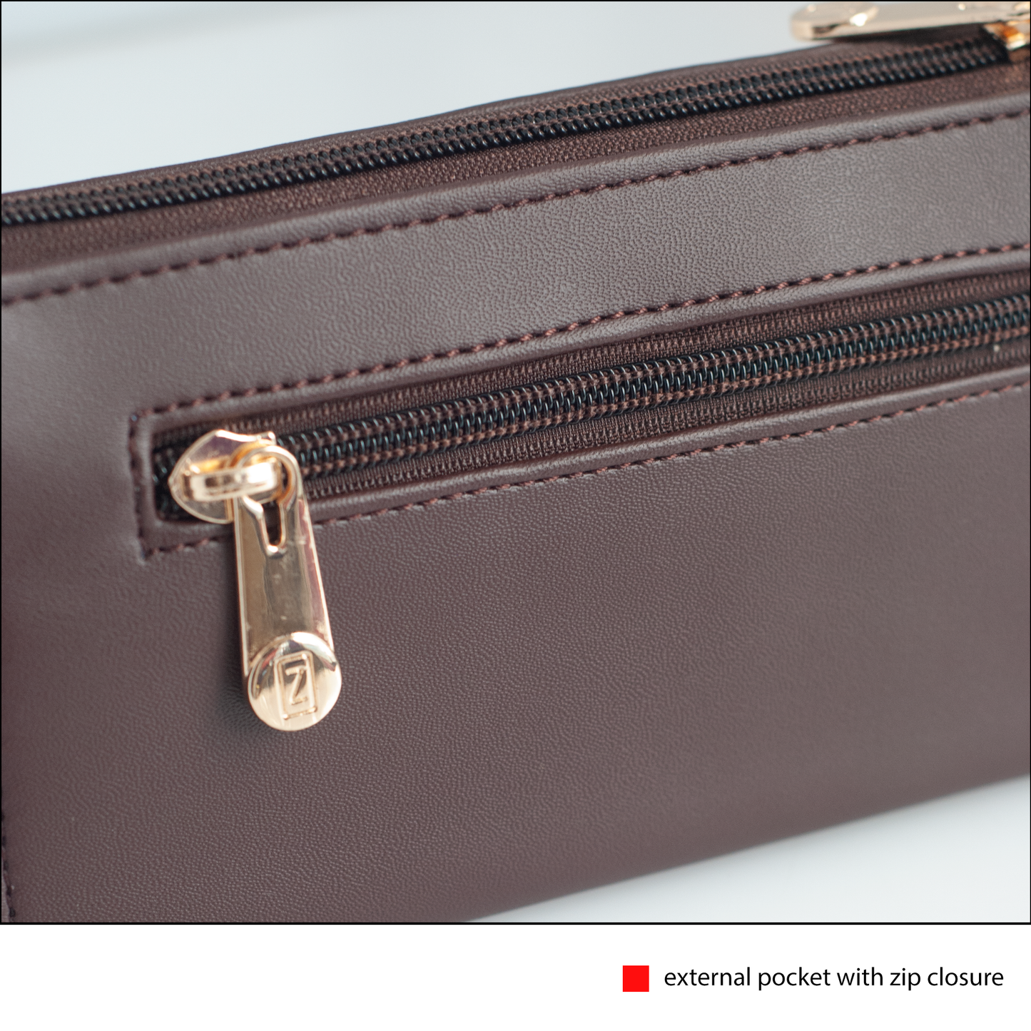 OZO Vegan Leather Women’s Wallet – Stylish Zip-Around Clutch with Multiple Card Slots & Coin Pocket