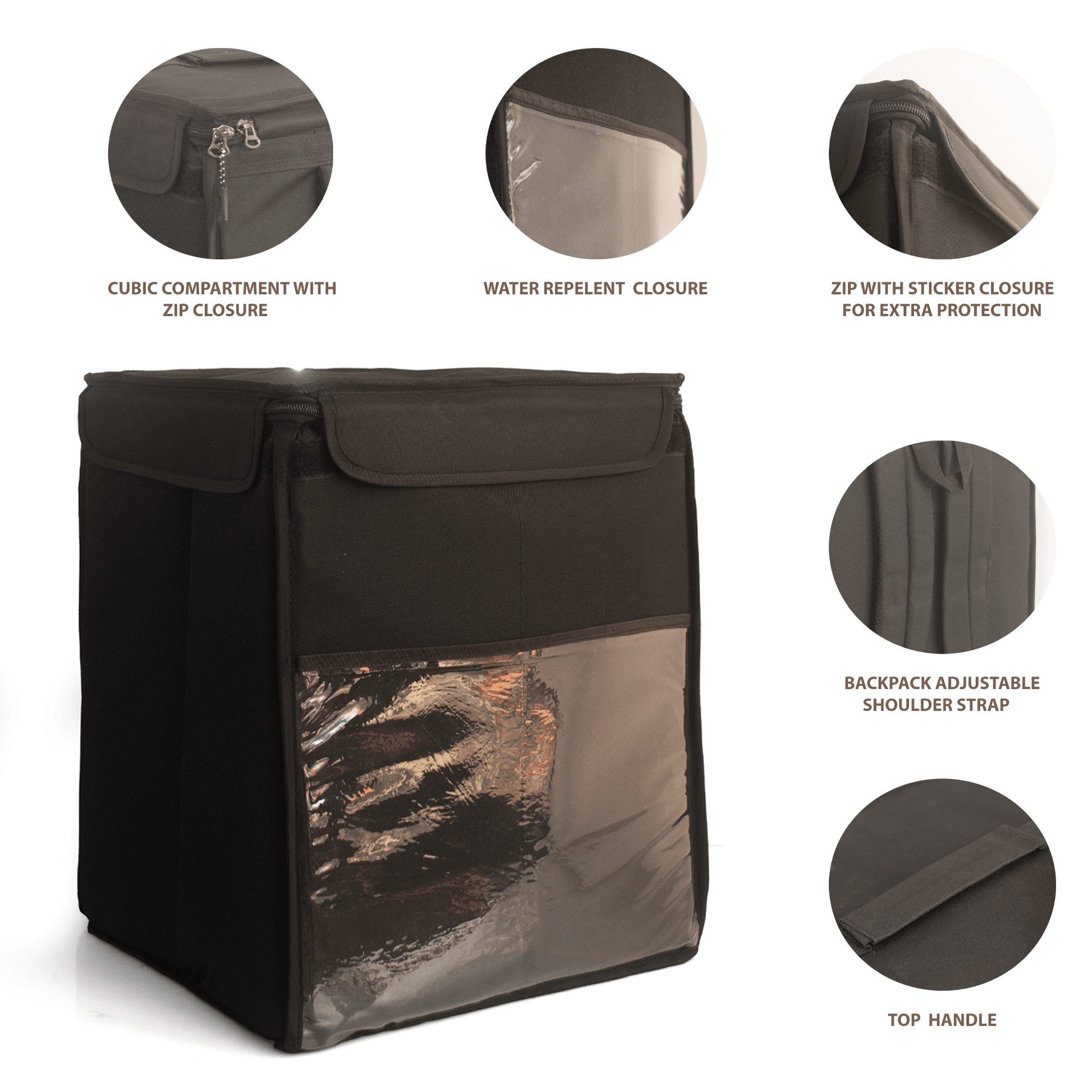46L Premium Insulated Food Delivery Bag | Waterproof, Nylon Lining | Backpack & Handle Design for Restaurant, Swiggy, Zomato, and Grocery Deliveries - OZO Bags