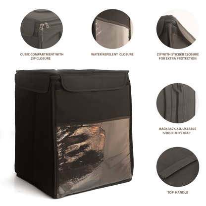 46L Premium Insulated Food Delivery Bag | Waterproof, Nylon Lining | Backpack & Handle Design for Restaurant, Swiggy, Zomato, and Grocery Deliveries - OZO Bags