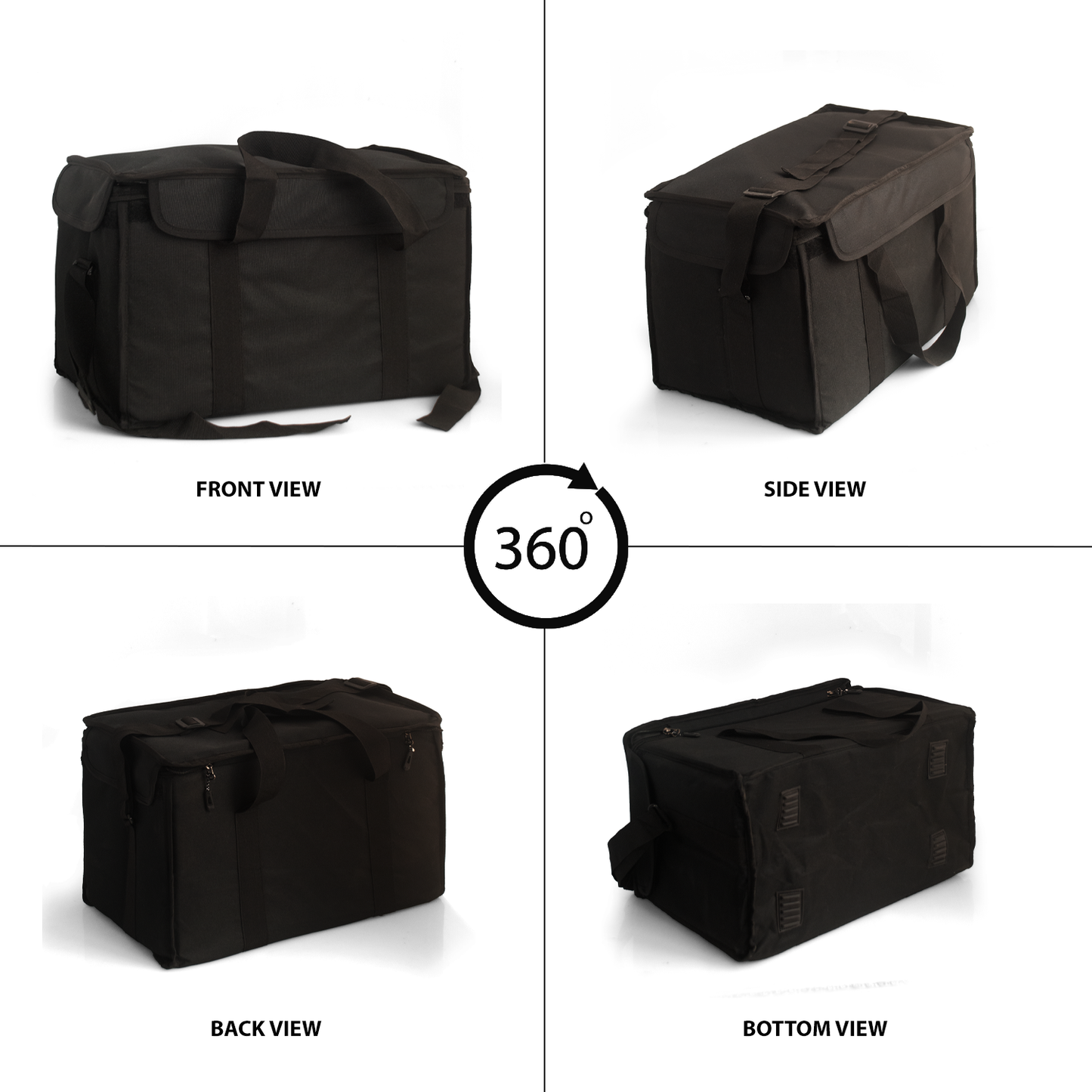 Durable and Spacious Food Delivery Bag with Insulated Compartments and Adjustable Straps – Ideal for Bike and Car Couriers