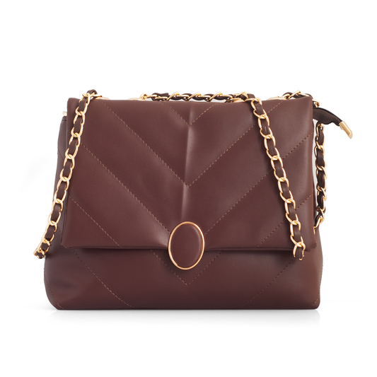 Elegant Quilted Vegan Leather Sling Bag for Women – Stylish & Functional Handbag