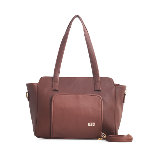 OZO Ladies Fashion Handbag with On-the-Go Makeup Compartment,  15.6 inch Laptop Sleeves and Secure Zipper Pockets