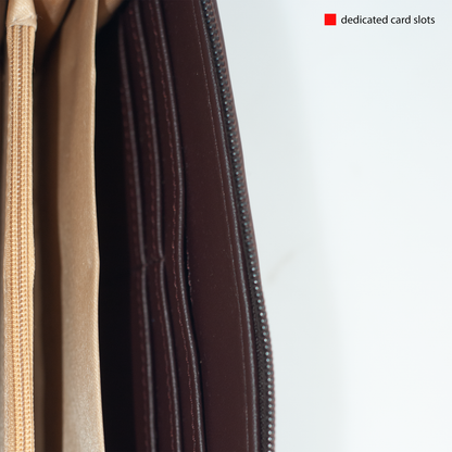 OZO Vegan Leather Women’s Wallet – Stylish Zip-Around Clutch with Multiple Card Slots & Coin Pocket