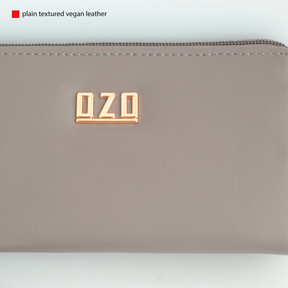 OZO Vegan Leather Women’s Wallet – Stylish Zip-Around Clutch with Multiple Card Slots & Coin Pocket