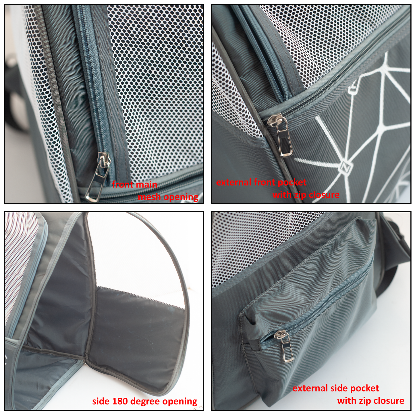 Premium Pet Carrier Backpack for Dogs & Cats – Breathable Mesh Design, Adjustable Straps & Zip Pockets | Travel-Friendly Pet Bag