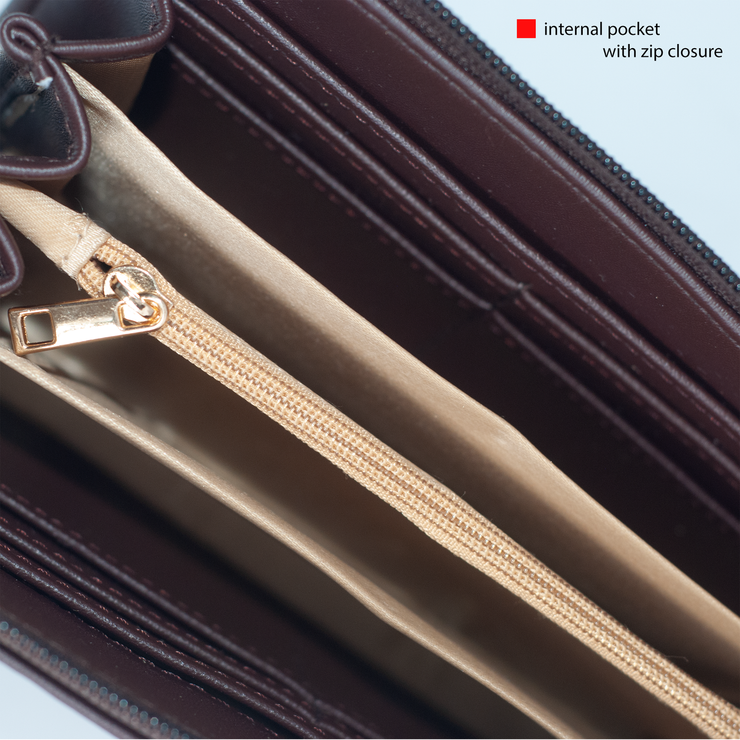 OZO Vegan Leather Women’s Wallet – Stylish Zip-Around Clutch with Multiple Card Slots & Coin Pocket