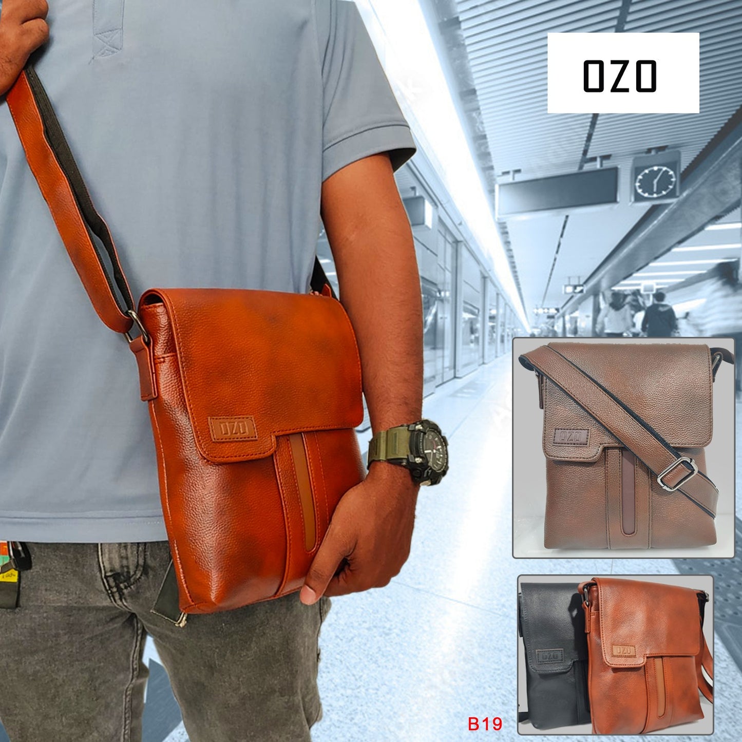 OZO CROSSBODY MESSENGER BAG FOR MEN - OZO Bags