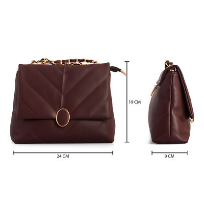 Elegant Quilted Vegan Leather Sling Bag for Women – Stylish & Functional Handbag