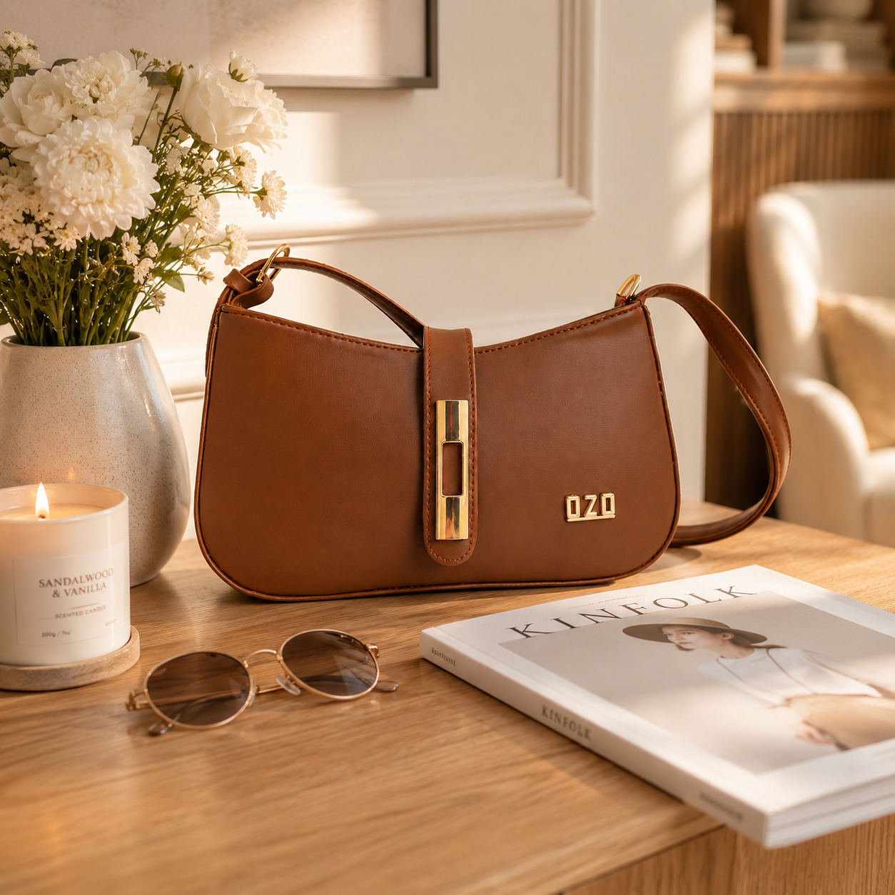 OZO Velora Premium Vegan Leather Sling Bag for Women