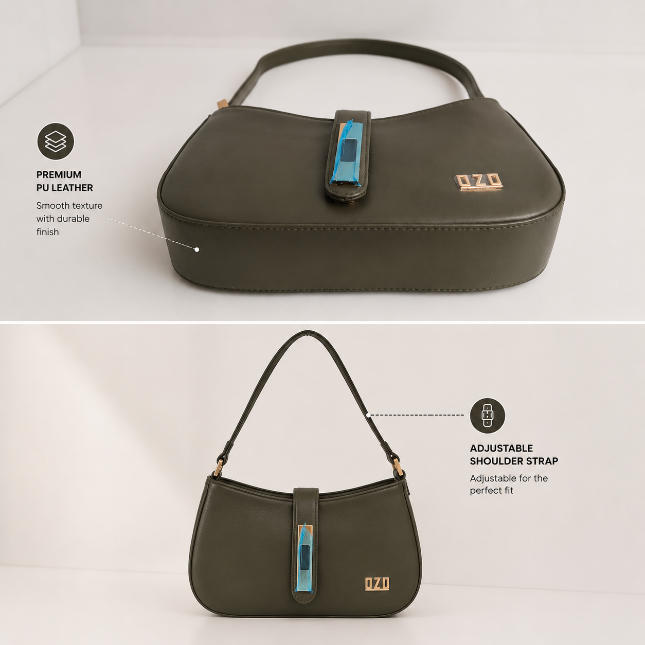 OZO Velora Premium Vegan Leather Sling Bag for Women