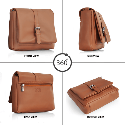 Compact Vegan Leather Sling Bag with Adjustable Strap and Multiple Compartments – Stylish Crossbody Bag for Everyday Use - OZO Bags