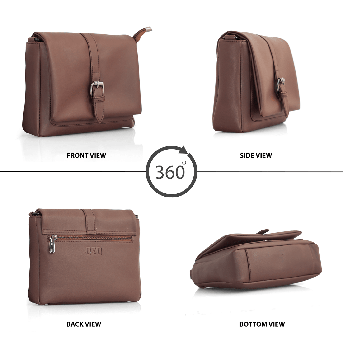 Compact Vegan Leather Sling Bag with Adjustable Strap and Multiple Compartments – Stylish Crossbody Bag for Everyday Use - OZO Bags