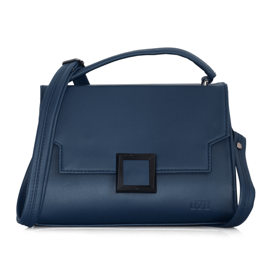 Elegant Blue Handbag for Women – Stylish Shoulder & Crossbody Bag with Magnetic Flap & Zip Compartments - OZO Bags