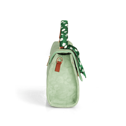 Elegant Green Women’s Handbag – Stylish & Compact Shoulder Bag with Adjustable Sling, Multiple Compartments & Metal Studded Base - OZO Bags