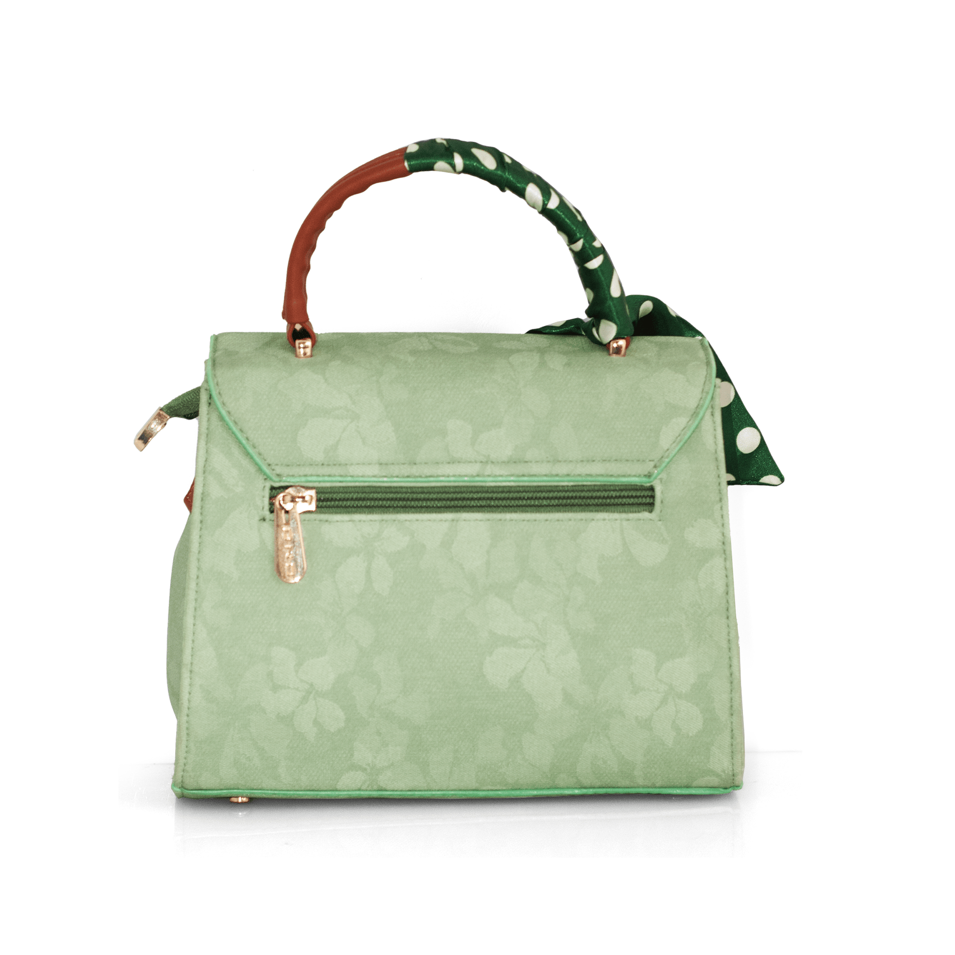Elegant Green Women’s Handbag – Stylish & Compact Shoulder Bag with Adjustable Sling, Multiple Compartments & Metal Studded Base - OZO Bags