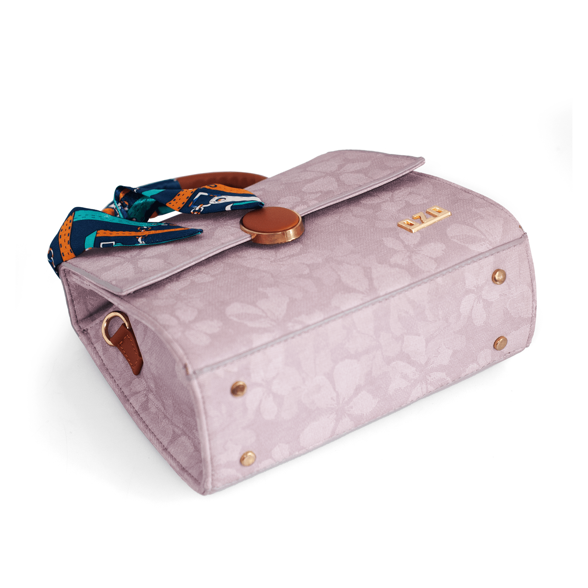 Elegant Pink Women’s Handbag – Stylish & Compact Shoulder Bag with Adjustable Sling, Multiple Compartments & Metal Studded Base - OZO Bags