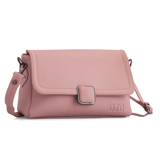 Elegant Teal Vegan Leather Sling Bag with Adjustable Strap, Magnetic Closure, and Multiple Compartments - OZO Bags