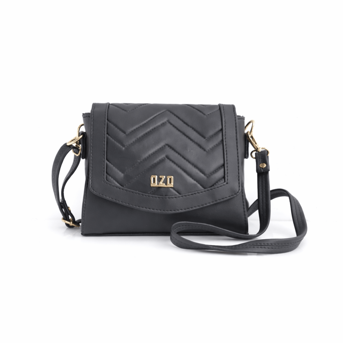 Elegant Vegan Leather Sling Bag for Women with Magnetic Flap & Multiple Zip Pockets | Stylish Everyday Crossbody Bag - OZO Bags