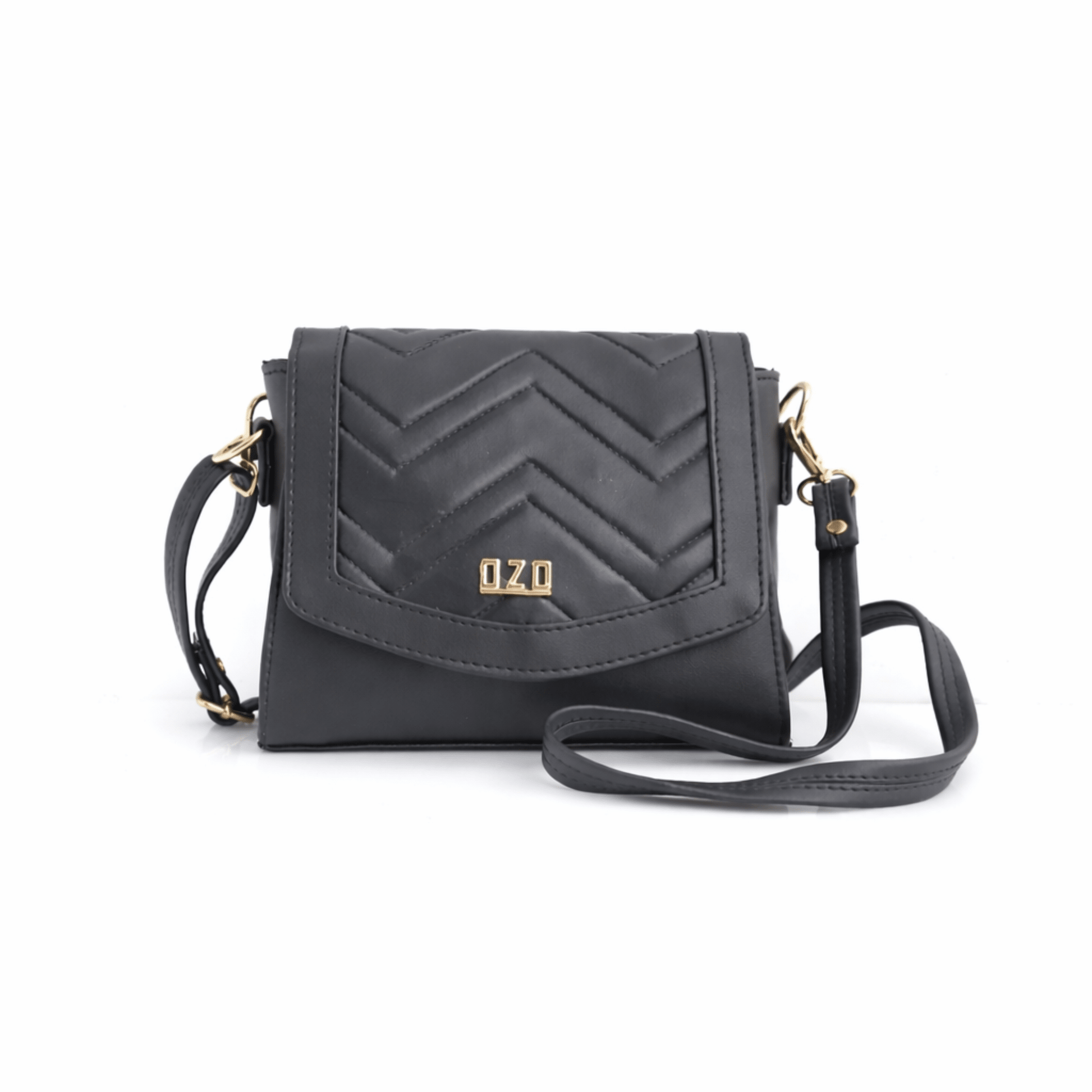 Elegant Vegan Leather Sling Bag for Women with Magnetic Flap & Multiple Zip Pockets | Stylish Everyday Crossbody Bag - OZO Bags