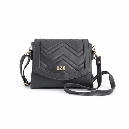 Elegant Vegan Leather Sling Bag for Women with Magnetic Flap & Multiple Zip Pockets | Stylish Everyday Crossbody Bag - OZO Bags