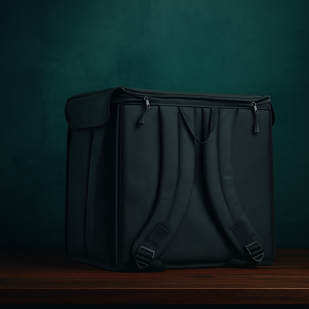 46L Premium Insulated Food Delivery Bag | Waterproof, Nylon Lining | Backpack & Handle Design for Restaurant, Swiggy, Zomato, and Grocery Deliveries