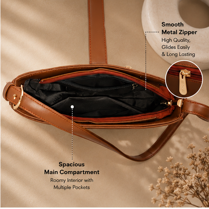 OZO Velora Premium Vegan Leather Sling Bag for Women