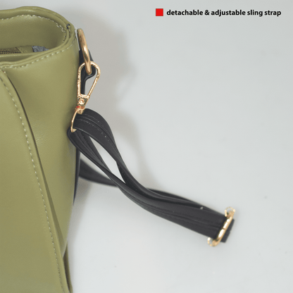 Luxury Women's Designer Handbag – OZO Stylish PU Leather Shoulder Bag with Top Handle & Sling Strap for Office, Casual & Party Use - OZO Bags