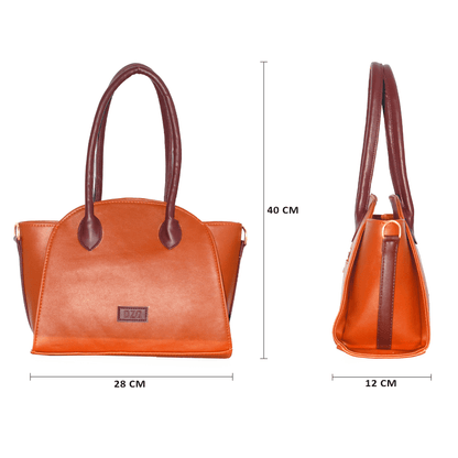 Luxury Women's Designer Handbag – OZO Stylish PU Leather Shoulder Bag with Top Handle & Sling Strap for Office, Casual & Party Use - OZO Bags