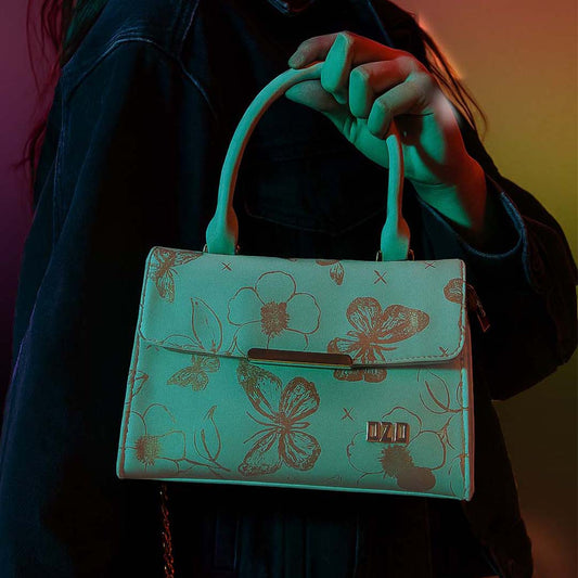 OZO Golden Bloom Vegan Leather Sling Bag - OZO Bags