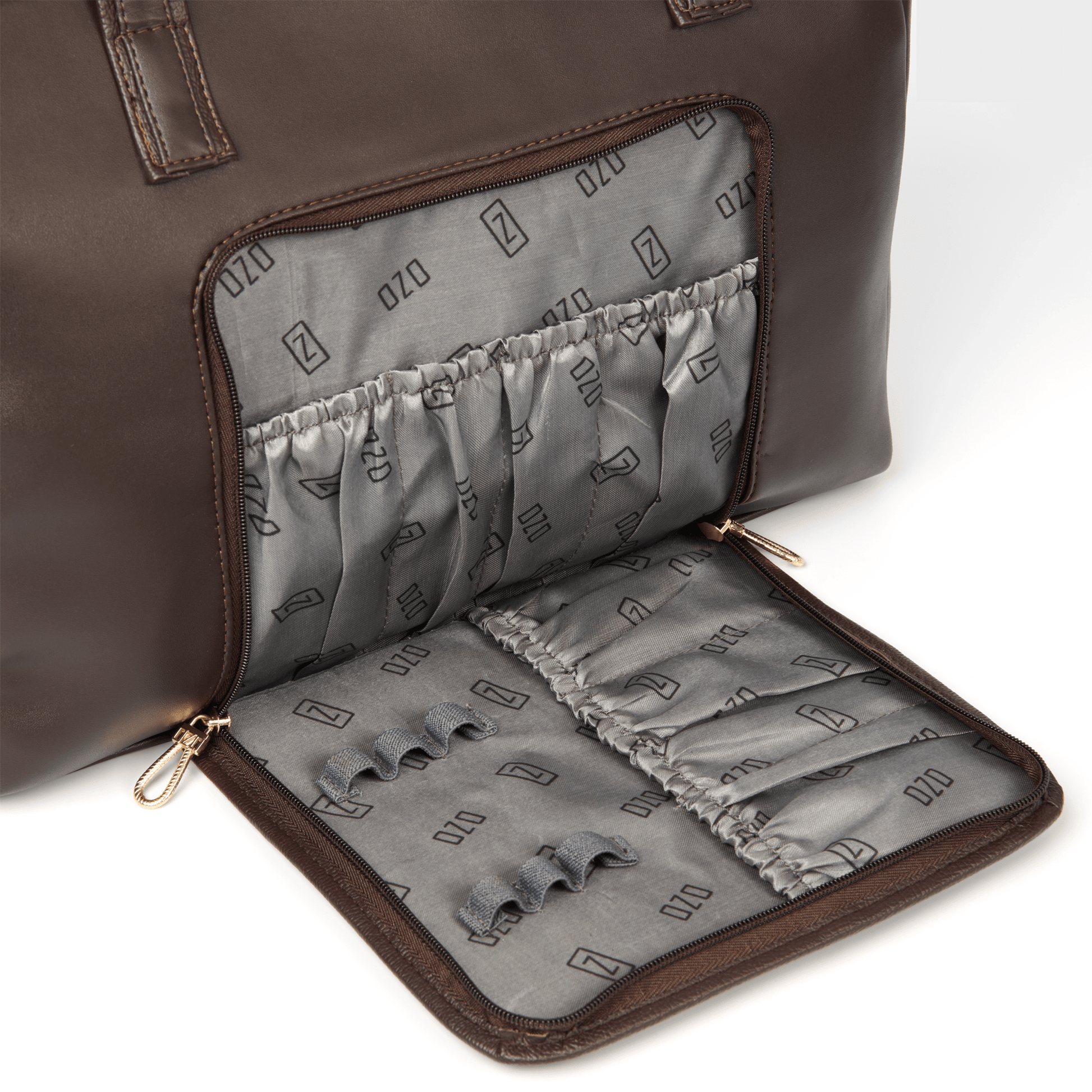 OZO Ladies Fashion Handbag with On-the-Go Makeup Compartment, 15.6 inch Laptop Sleeve and Secure Zipper Pockets - OZO Bags