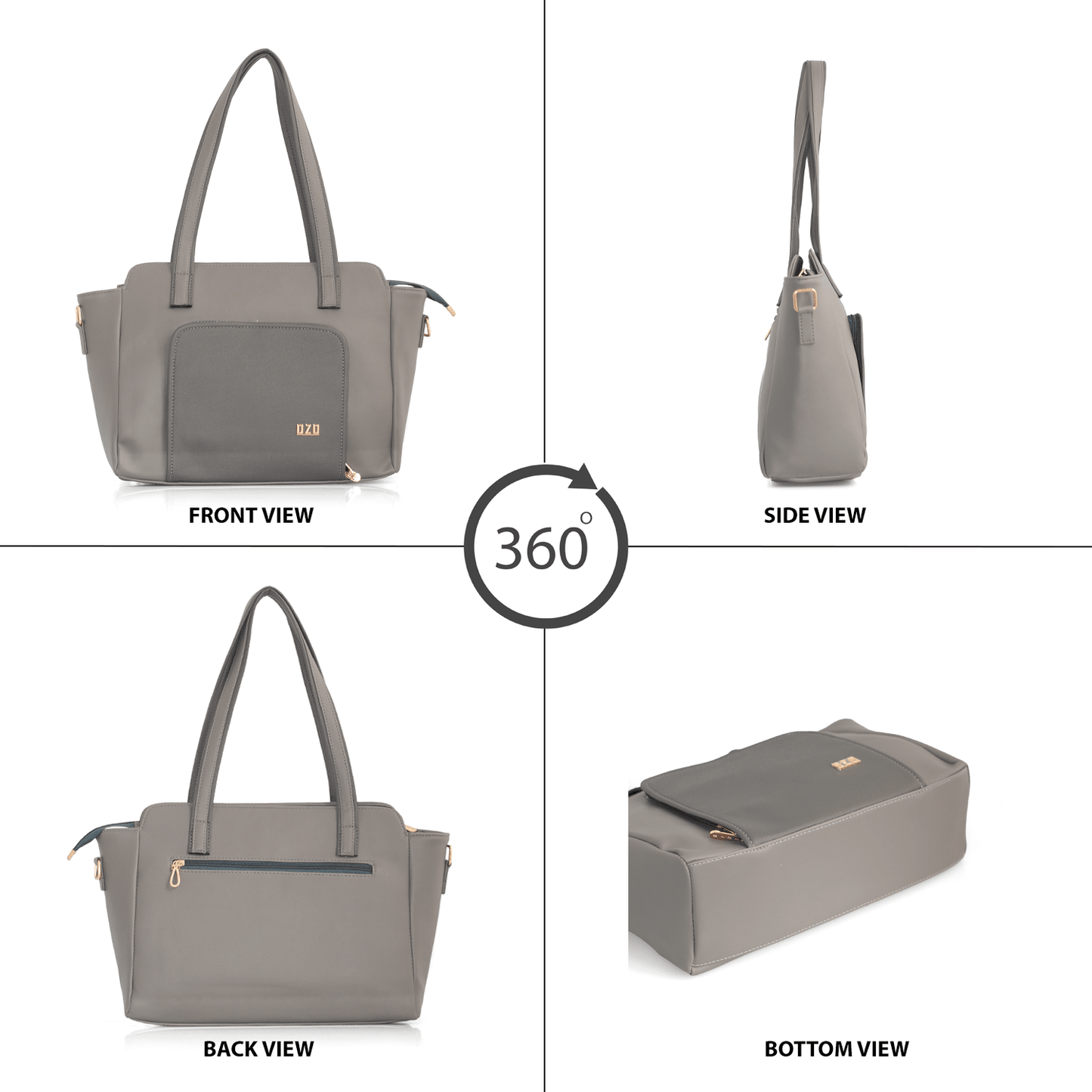 OZO Ladies Fashion Handbag with On-the-Go Makeup Compartment, 15.6 inch Laptop Sleeve and Secure Zipper Pockets - OZO Bags