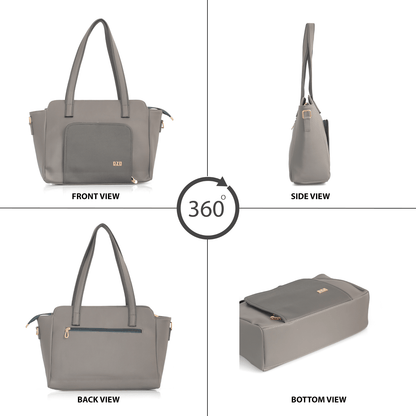 OZO Ladies Fashion Handbag with On-the-Go Makeup Compartment, 15.6 inch Laptop Sleeve and Secure Zipper Pockets - OZO Bags