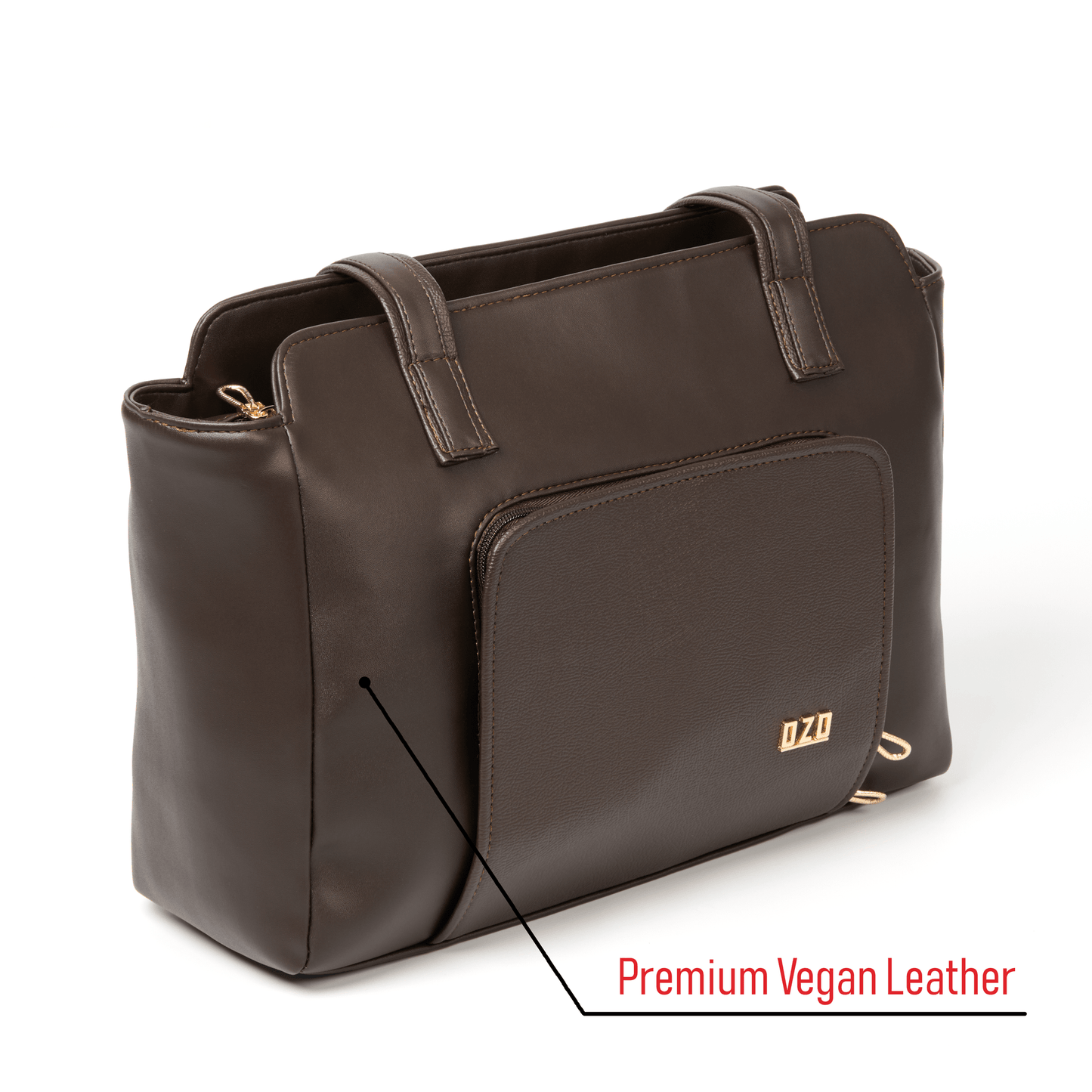OZO Ladies Fashion Handbag with On-the-Go Makeup Compartment, 15.6 inch Laptop Sleeve and Secure Zipper Pockets - OZO Bags