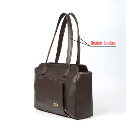OZO Ladies Fashion Handbag with On-the-Go Makeup Compartment, 15.6 inch Laptop Sleeve and Secure Zipper Pockets - OZO Bags