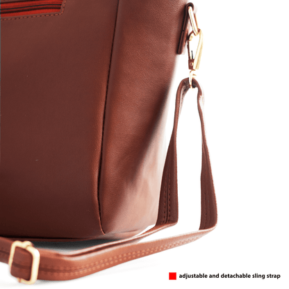 OZO Ladies Fashion Handbag with On-the-Go Makeup Compartment, 15.6 inch Laptop Sleeves and Secure Zipper Pockets - OZO Bags