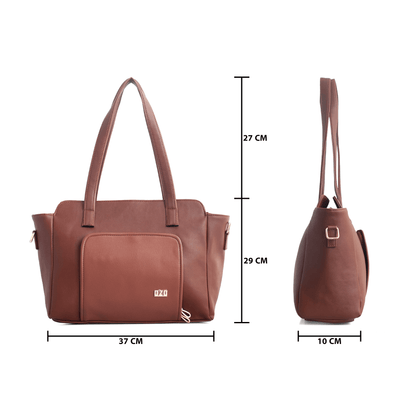 OZO Ladies Fashion Handbag with On-the-Go Makeup Compartment, 15.6 inch Laptop Sleeves and Secure Zipper Pockets - OZO Bags