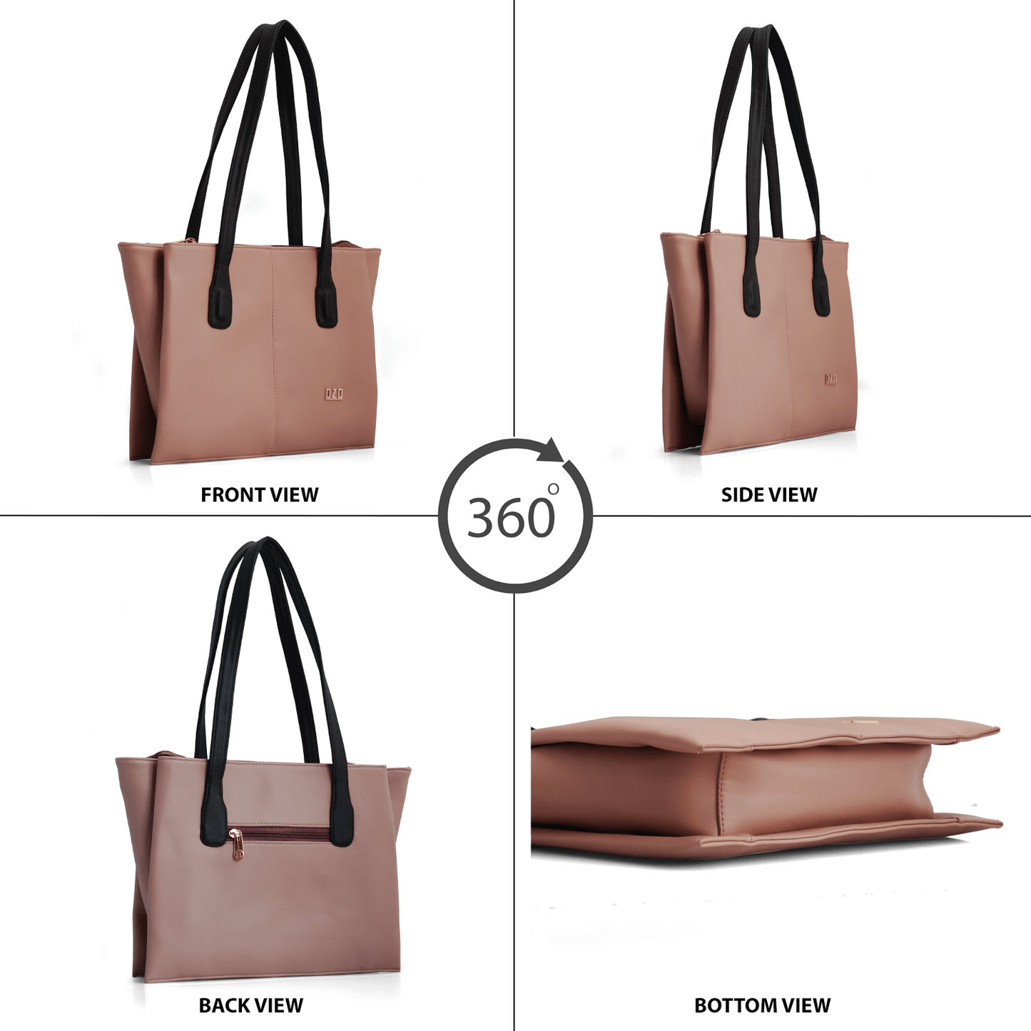 OZO Stylish Vegan Leather Tote Bag with Adjustable Strap | Spacious, Multi-Compartment Design with Zip & Magnetic Closures - OZO Bags