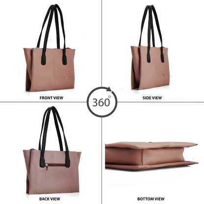 OZO Stylish Vegan Leather Tote Bag with Adjustable Strap | Spacious, Multi-Compartment Design with Zip & Magnetic Closures - OZO Bags