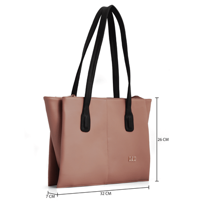OZO Stylish Vegan Leather Tote Bag with Adjustable Strap | Spacious, Multi-Compartment Design with Zip & Magnetic Closures - OZO Bags