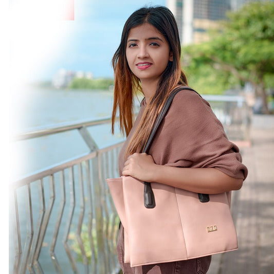 OZO Stylish Vegan Leather Tote Bag with Adjustable Strap | Spacious, Multi-Compartment Design with Zip & Magnetic Closures - OZO Bags