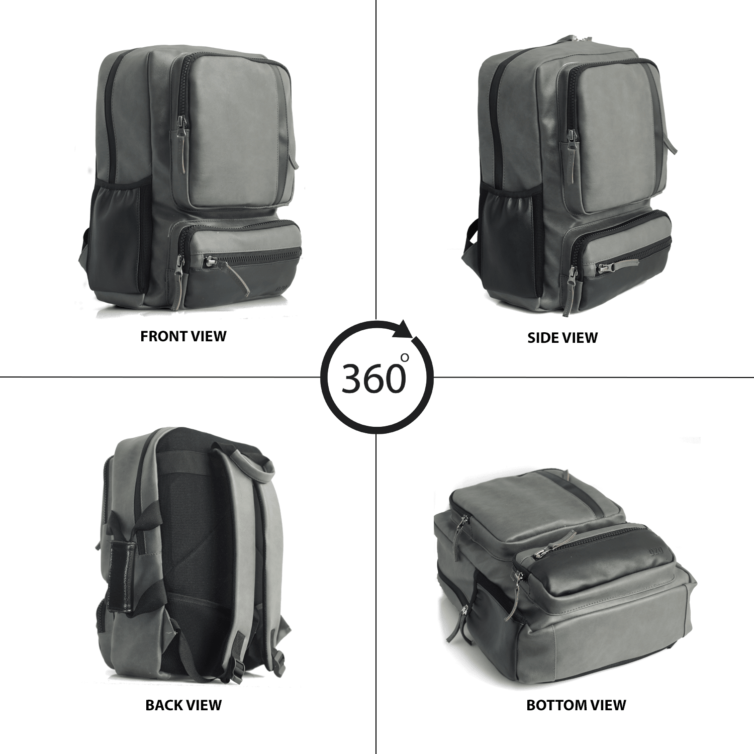 OZO Unisex Backpack 25L | Premium Vegan Leather Backpack | Vintage Travel Laptop Bag | Spacious & Stylish Office, School, and Casual Bag with Multiple Compartments & Anti-Theft Pocket - OZO Bags
