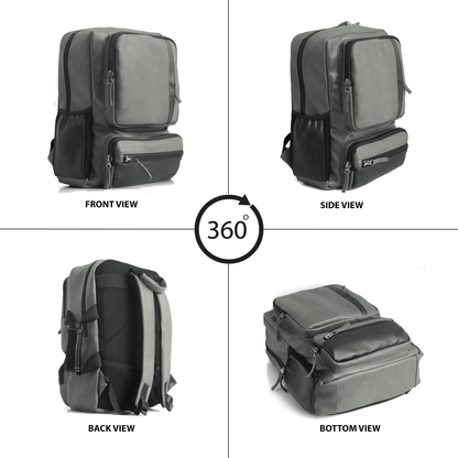 OZO Unisex Backpack 25L | Premium Vegan Leather Backpack | Vintage Travel Laptop Bag | Spacious & Stylish Office, School, and Casual Bag with Multiple Compartments & Anti-Theft Pocket - OZO Bags
