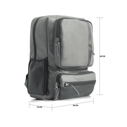 OZO Unisex Backpack 25L | Premium Vegan Leather Backpack | Vintage Travel Laptop Bag | Spacious & Stylish Office, School, and Casual Bag with Multiple Compartments & Anti-Theft Pocket - OZO Bags