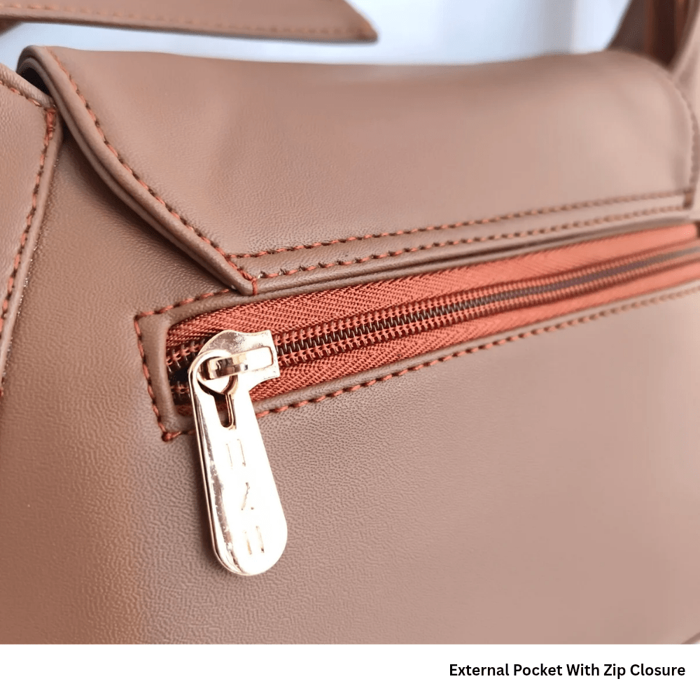 OZO Vegan Leather Sling Bag for Women | Structured Crossbody Bag with Magnetic Flap & Multiple Zip Pockets | Adjustable Strap | Stylish Everyday Shoulder Bag - OZO Bags
